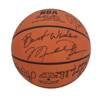 1992 Dream Team USA Olympic Basketball Team Signed Basketball With 13 Signatures with Jordan & Daly (PSA/DNA)- Incredible Condition
